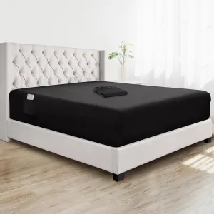 Elegant Comfort Super Soft 1-Piece Single Extra Deep Pocket 1500 Premium Hotel Quality Microfiber Fitted Sheet for High Mattress up to 21" inch with Double Sided Smart Pockets, King, Black