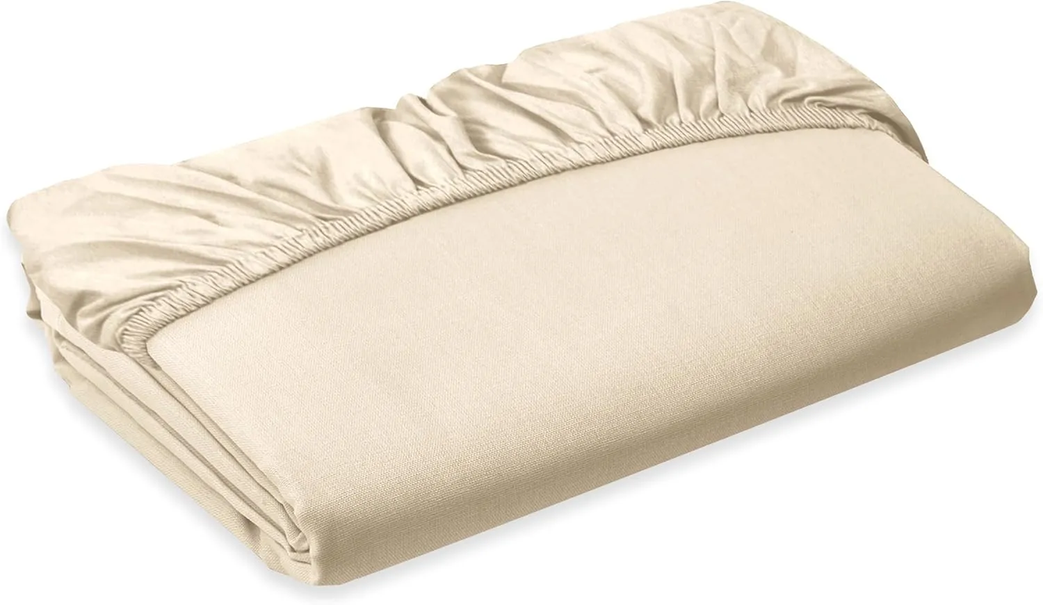 Elegant Comfort Super Soft 1-Piece Single Extra Deep Pocket 1500 Premium Hotel Quality Microfiber Fitted Sheet for High Mattress up to 21" inch with Double Sided Smart Pockets, King, Cream