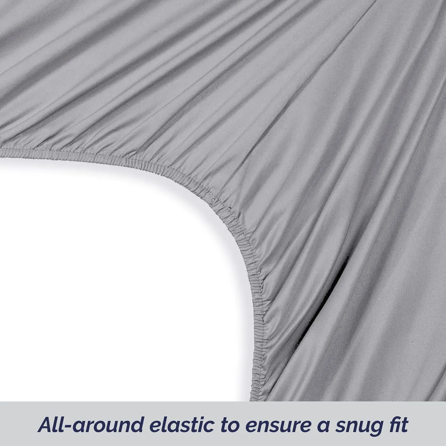 Elegant Comfort Super Soft 1-Piece Single Extra Deep Pocket 1500 Premium Hotel Quality Microfiber Fitted Sheet for High Mattress up to 21" inch with Double Sided Smart Pockets, King, Silver