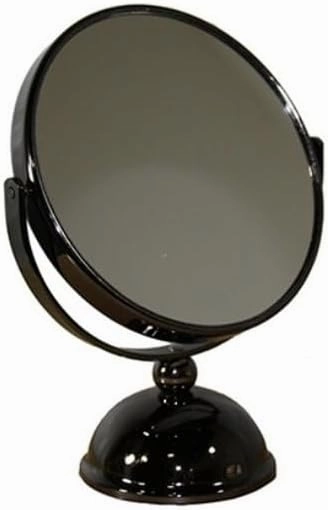 Elegant 5.5-Inch Makeup Mirror for Beauty, 3X Magnification, Stylish Black Finish, Daily Routines