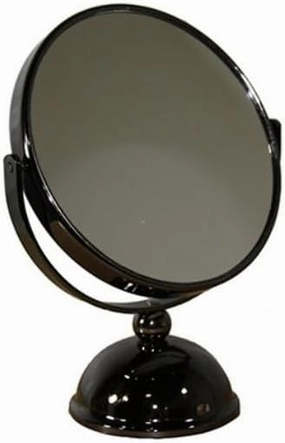 Elegant 5.5-Inch Makeup Mirror for Beauty, 3X Magnification, Stylish Black Finish, Daily Routines