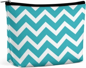 Elegant Makeup Bag, Chevron Stripes Pattern Cosmetic Bag Large Capacity Pouch Portable Organizer for Men & Women