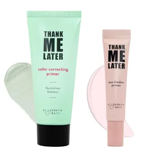 Elizabeth Mott Thank Me Later Color Correcting & Eye Primer Duo – Face Primer with Niacinamide for Redness Control & Smooth Makeup Base – Eye Primer for Long-Lasting, Crease-Free Eyeshadow – 30g   10g