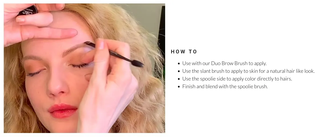 elke WONDERBROW COLORED BROW WAX paraben free colors, defines long lasting hold, water resistant mineral based cream to powder wax (Gisele)