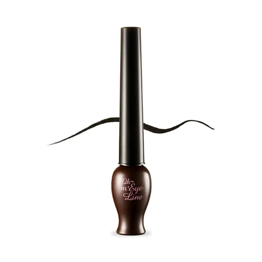 ETUDE OH M'EYE LINE NEW 5ml, Intense Precision Liquid Eyeliner, Vivid, Deep Color, Smudge Proof, Long Lasting, Korean Makeup, Kbeauty, 1 Piece