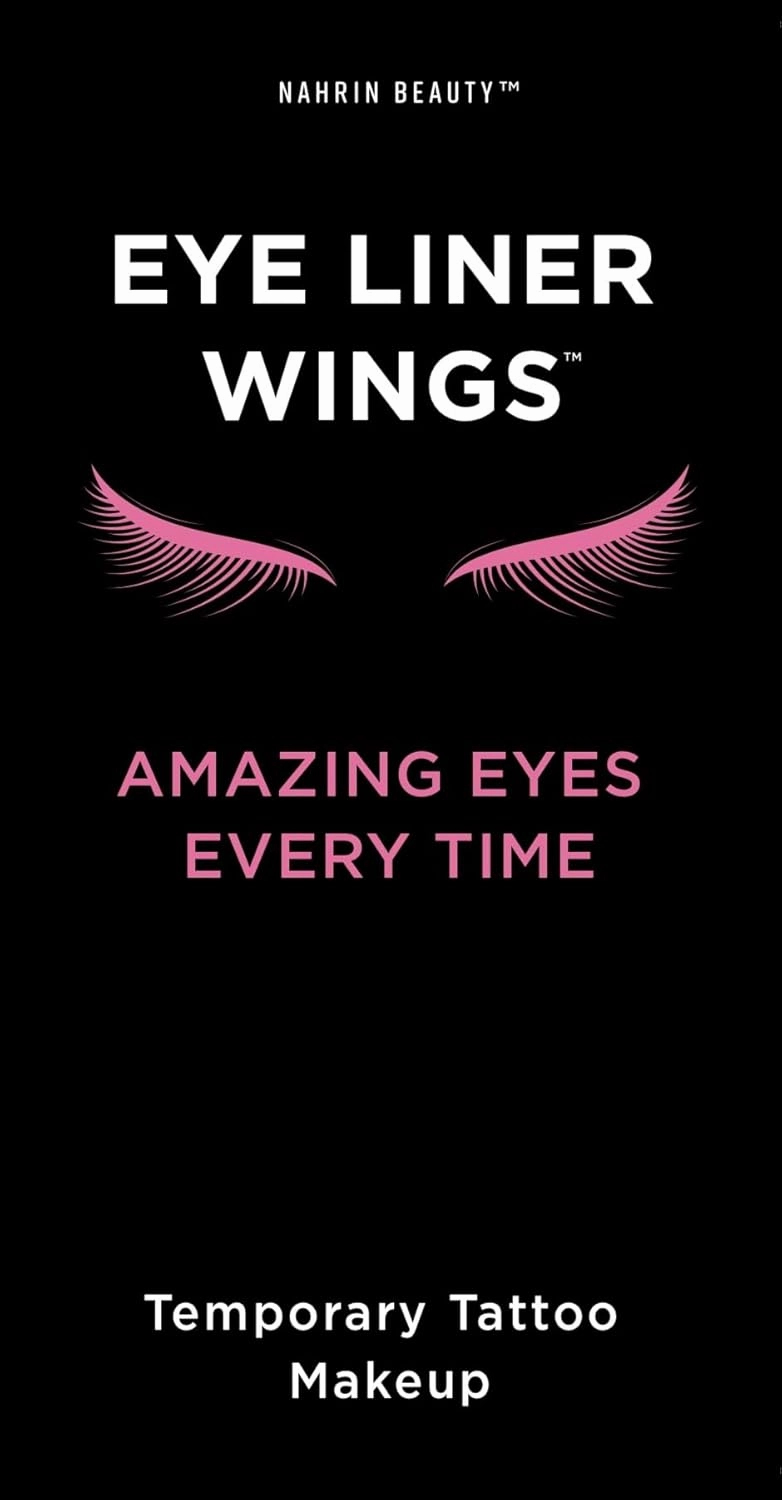 Eye Liner Wings, Long Lasting Eye Liner Wings, Black Color, Semi-Matte Finish, 24 pairs (Black, Slim)