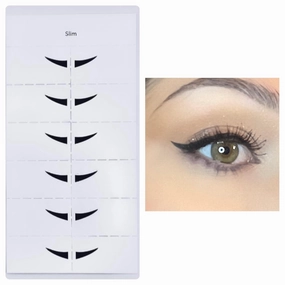 Eye Liner Wings, Long Lasting Eye Liner Wings, Black Color, Semi-Matte Finish, 24 pairs (Black, Slim)