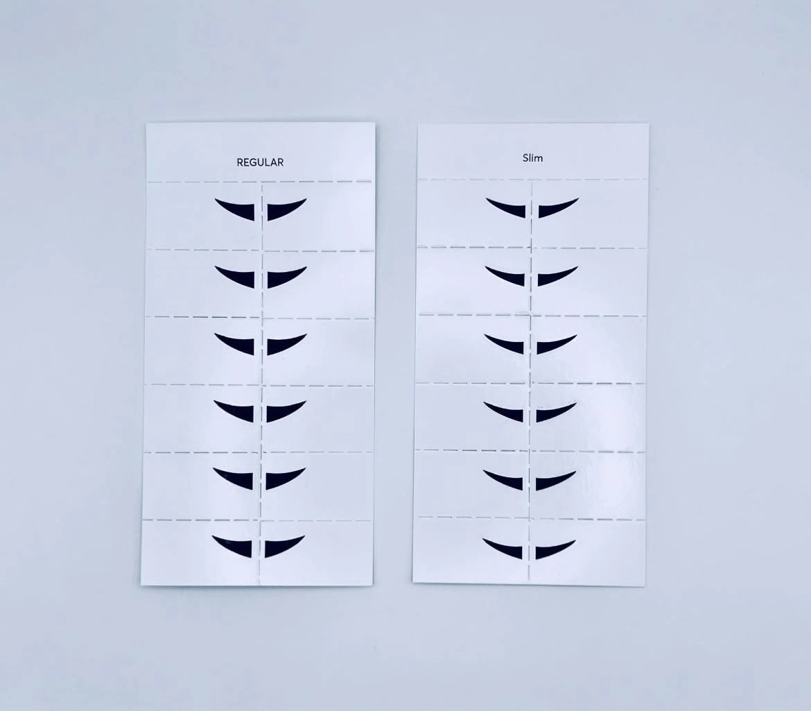 Eye Liner Wings, Long Lasting Eye Liner Wings, Black Color, Semi-Matte Finish, 24 pairs (Black, Slim)