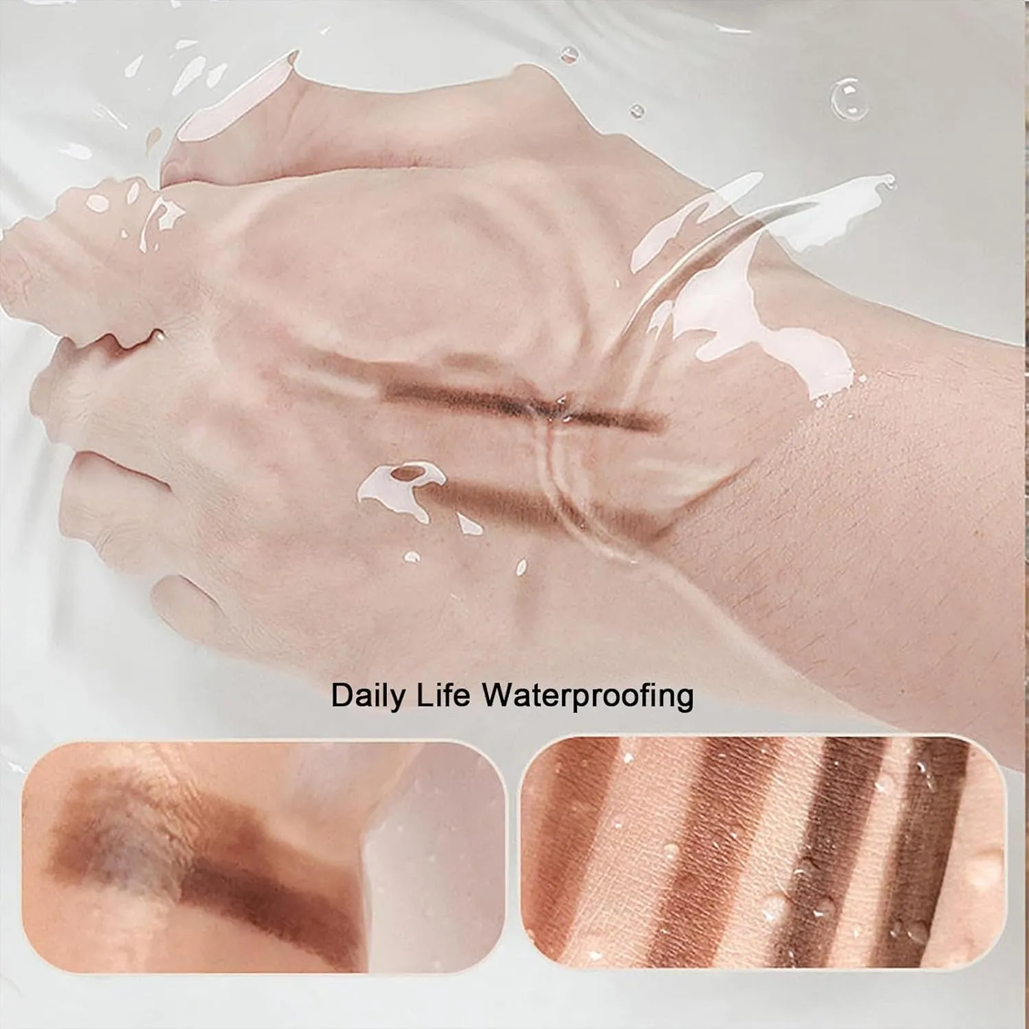 Eyebrow and eyeliner gel with stamp,with double-ended brush,Multi-functional Double-Headed Eyeliner Stamp,Double Color Eyebrow Cream Waterproof,waterproof and anti-smudge