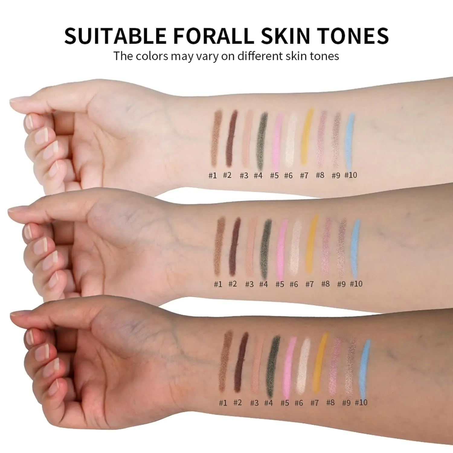 Eyeshadow Stick, Shimmer and Matte Cream Eye Shadow Brightener Sticks Eyeliner Pencil Crayon, Waterproof Long Lasting Eye Highlighter Stick Makeup,0.056 Oz(Shimmer)