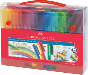 Faber-Castell 155560 Felt-Tip Pen Connector in Case 60 Pieces