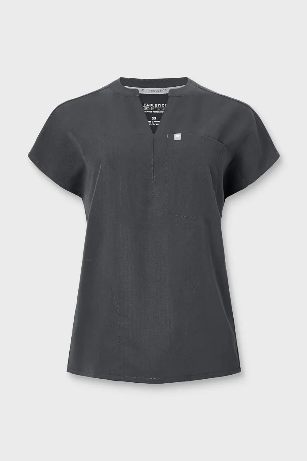 Fabletics Women's Evolve 3-Pocket Scrub Top with an Oversized Fit - MotionTech, 4-Way Stretch, Wrinkle-Resist, Anti-Shrink