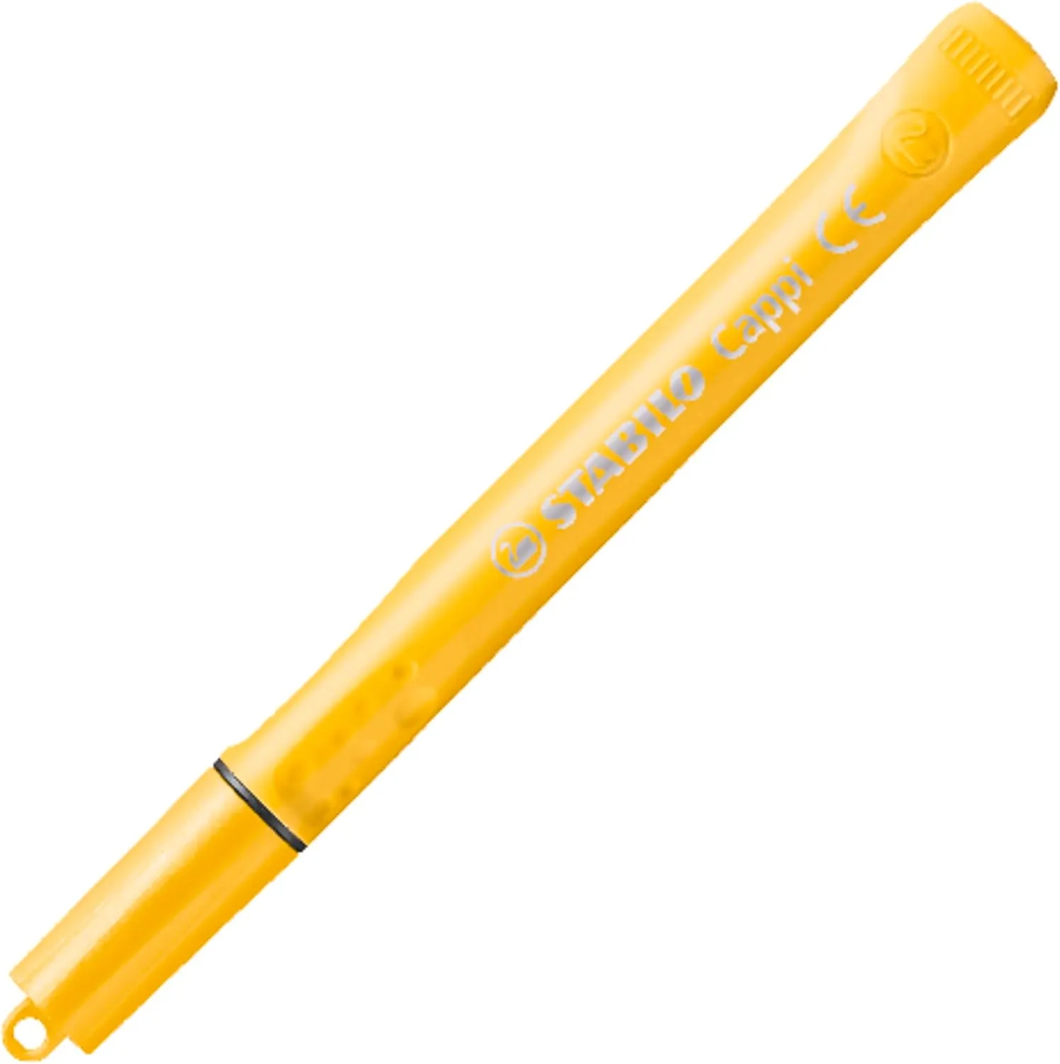 Fiber-Tip Pen with Cap-Ring - STABILO Cappi - Pack of 24 - Assorted Colors   2 Cap-Rings