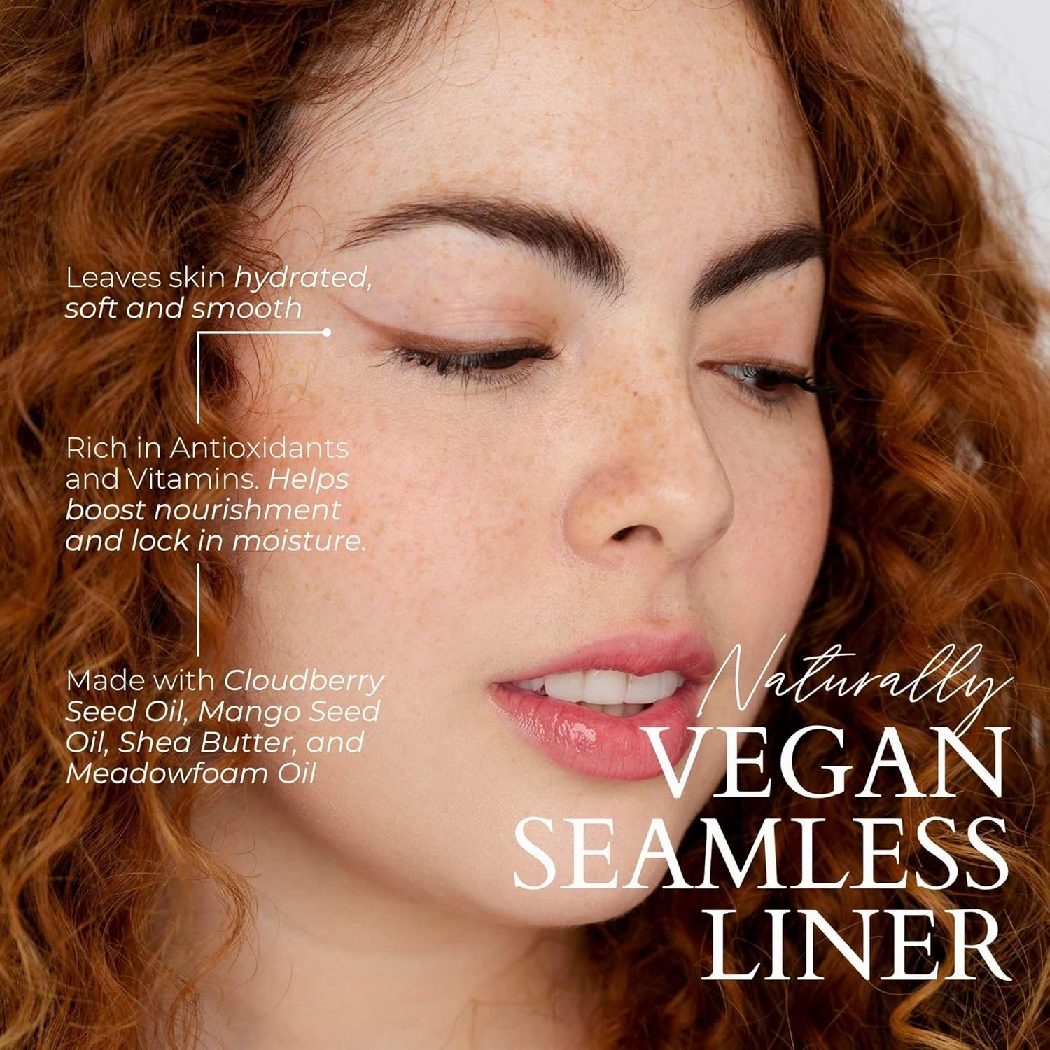 FITGLOW Beauty Vegan Eyeliner Pencil | Long-Lasting Eye Liner with Blending Brush | Smudge-Proof Eyeliner | Sensitive Eye Makeup | Natural, Clean & Cruelty-Free Eye Pencil | Bronze, 1.1g
