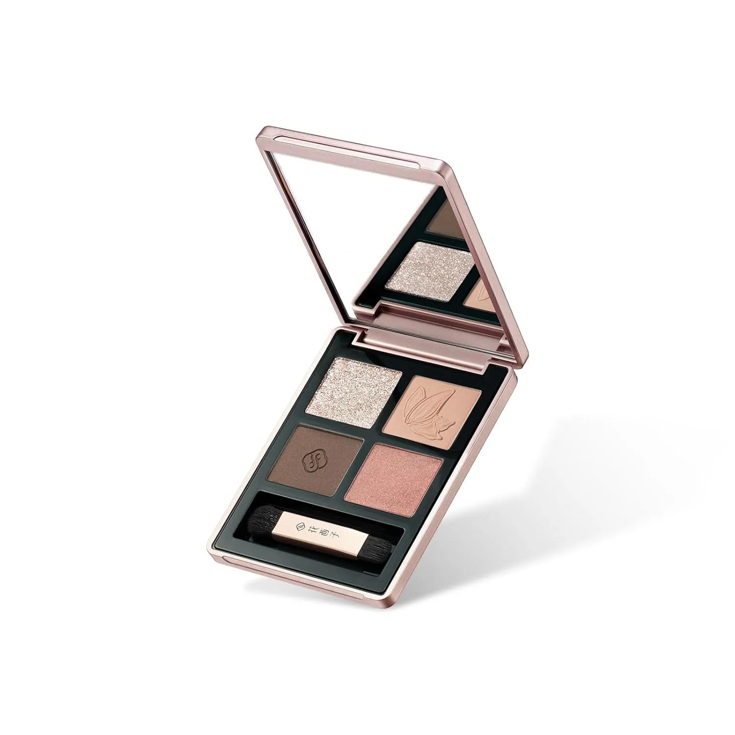 FLORASIS Butterfly Glitter Quad Eyeshadow Palette (02 Peach Haze, 1 Count)