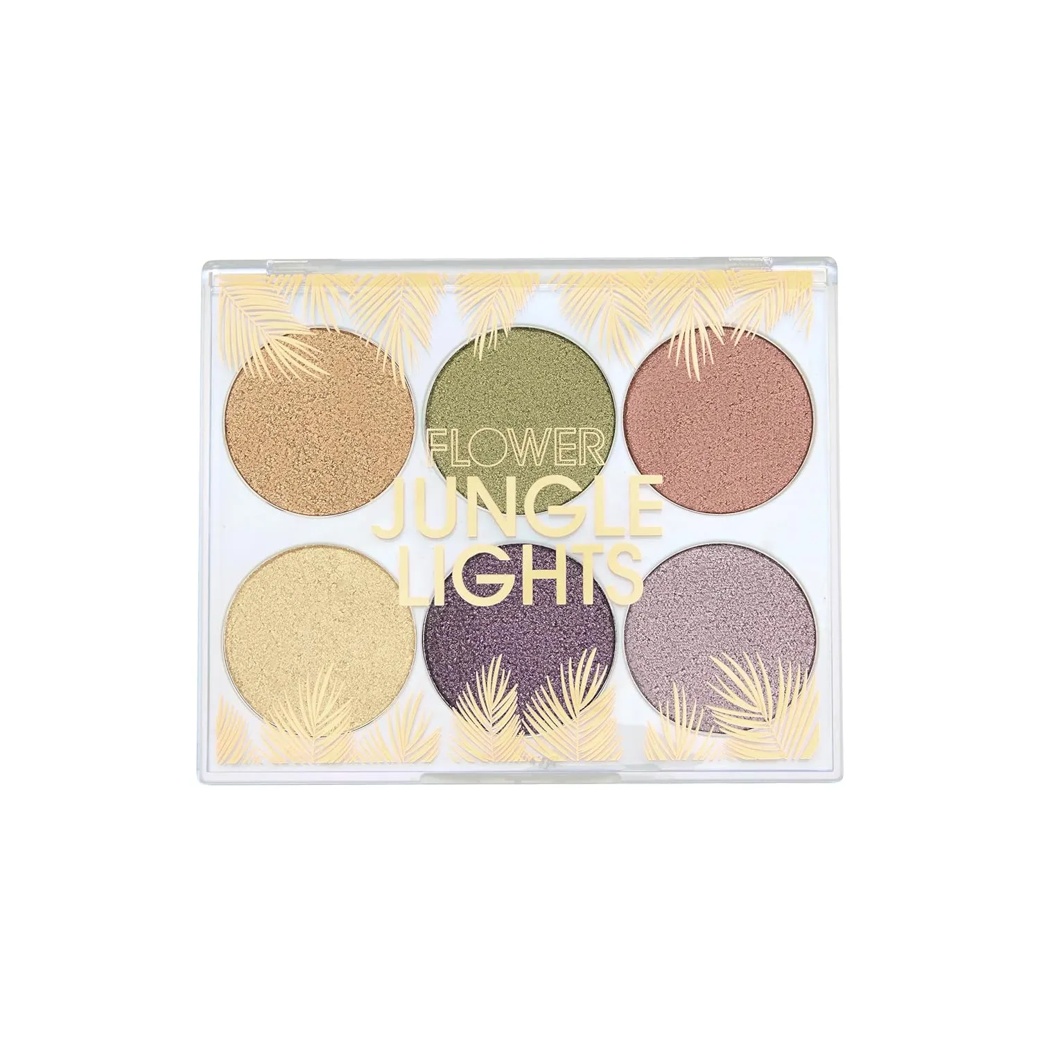 FLOWER BEAUTY By Drew Barrymore Jungle Lights Eyeshadow Palette - Blendable   Creamy Powder - Buildable - No Fall-Out - Six Shades (Jungle Lights)