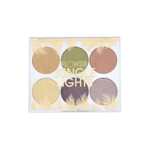 FLOWER BEAUTY By Drew Barrymore Jungle Lights Eyeshadow Palette - Blendable   Creamy Powder - Buildable - No Fall-Out - Six Shades (Jungle Lights)