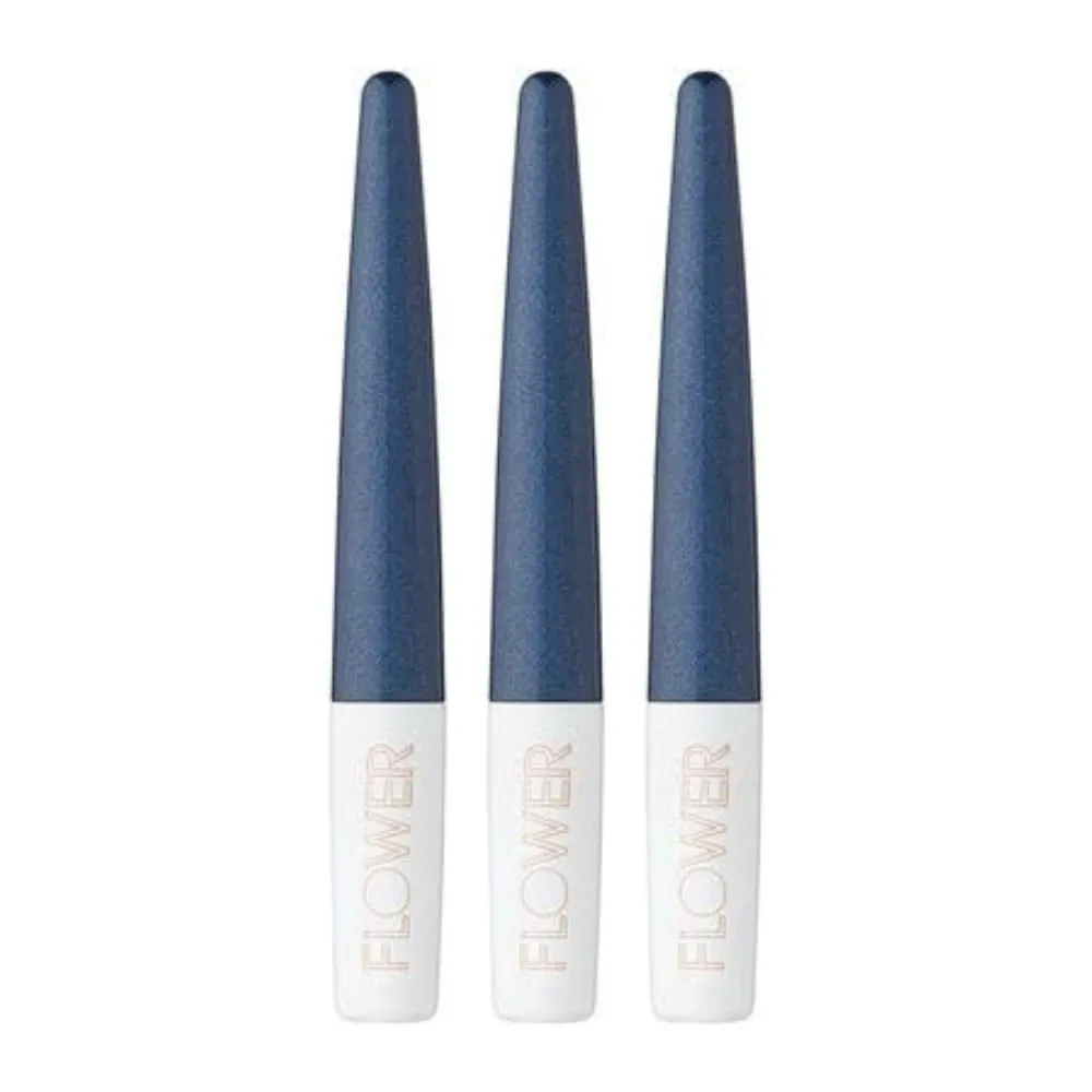 FLOWER BEAUTY Liquid Blendable Eyeliner | High-Pigmented, Extra-Fine Versatile Liquid Eyeliner |Smudge-Proof, Fade-Proof Gluten-Free Eye Makeup – Starry (Pack of 3)