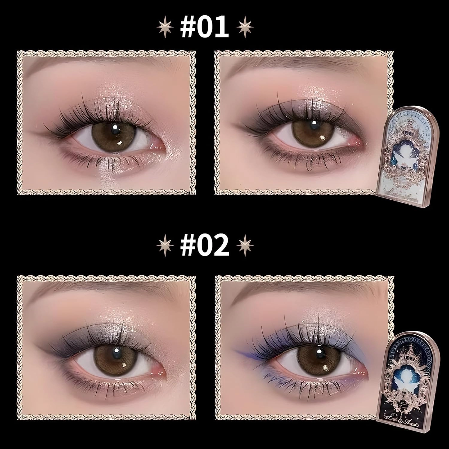 Flower Knows Swan Ballet Eyeshadow Palette Matte Fine Shimmer Pearl Face Palette 6 Colour Glitter Eye Shadow (C05)