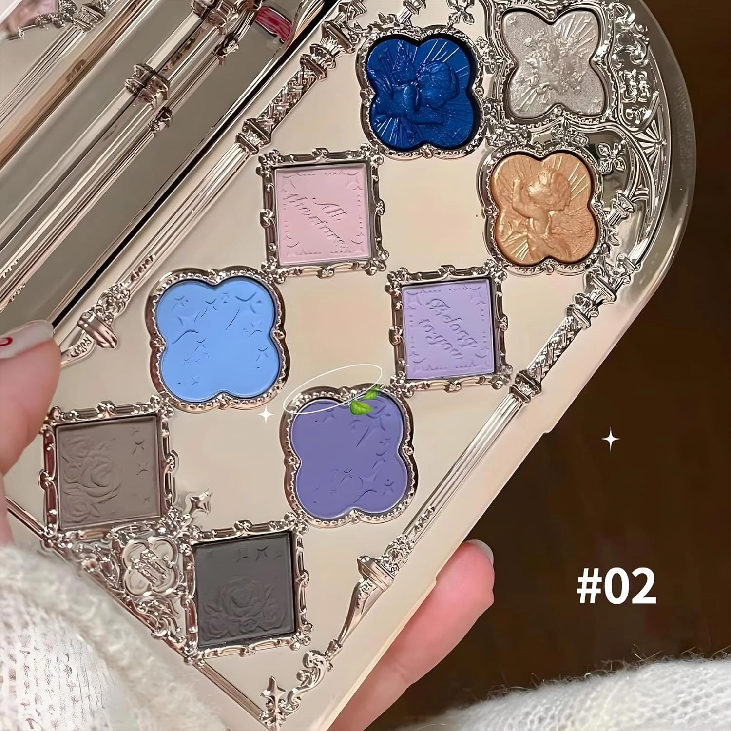 Flower Knows Swan Ballet Eyeshadow Palette Matte Fine Shimmer Pearl Face Palette 6 Colour Glitter Eye Shadow (C05)