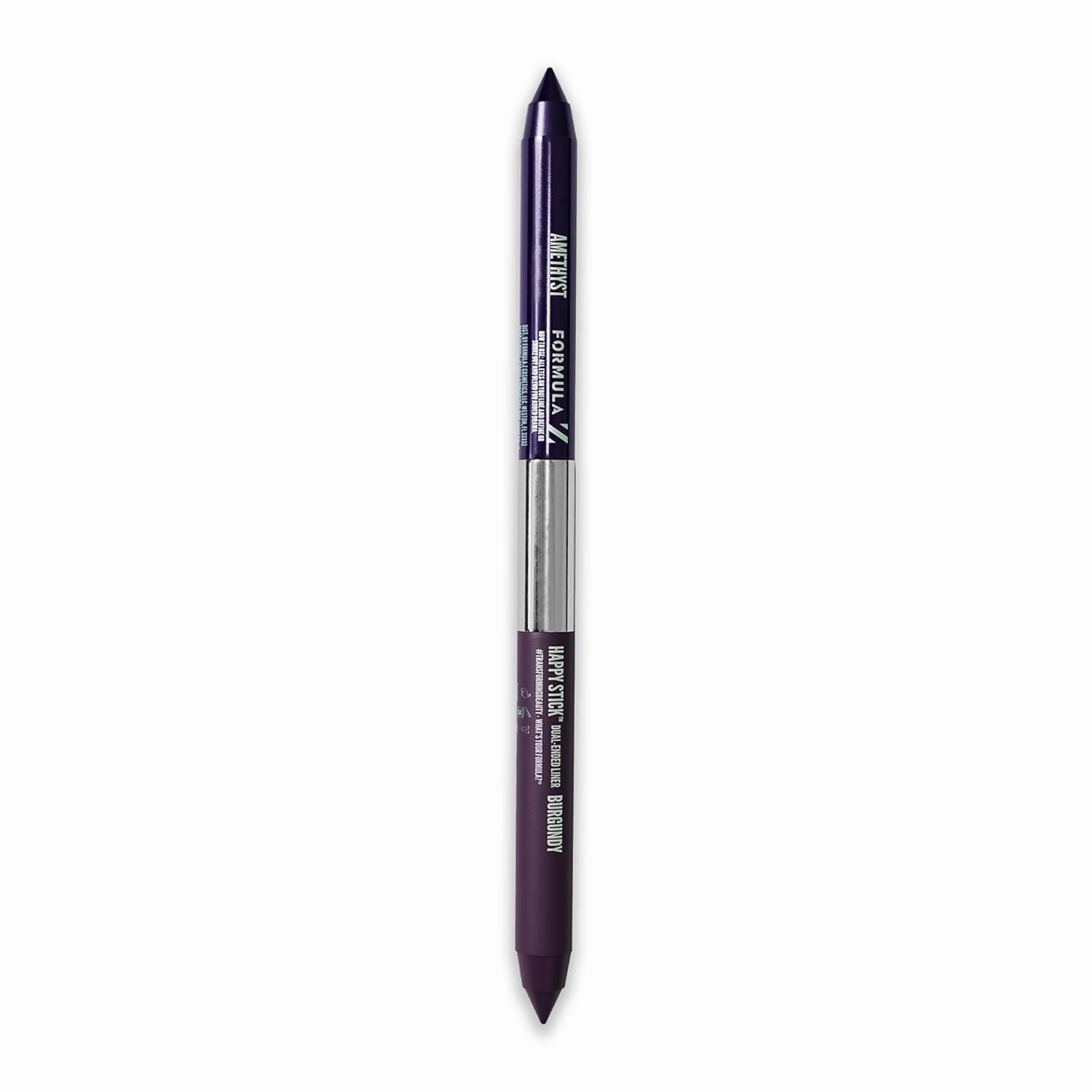 Formula Z Happy Stick Eyeliner - Tug Free Eyeliner Pencil with Vitamin E - Long Lasting Eye Makeup - Vegan - Amethyst-Burgundy - 2 x 0.02 oz
