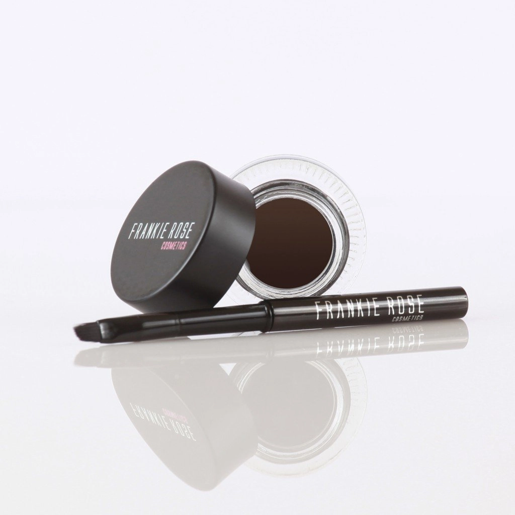 Frankie Rose Limitless Waterproof Eyeliner with Applicator Brush | Smudge-Proof Gel Eyeliner Pot Designed for All-Day Wear, Hypoallergenic Eye Liner - Bombshell Brown