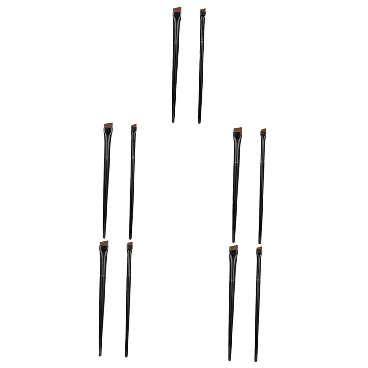 FRCOLOR 15sets Angled Eyeliner Eyebrow Brush Precision Makeup Brushes for Seamless Eyeliner Brow Filling Portable for Beginners Professionals