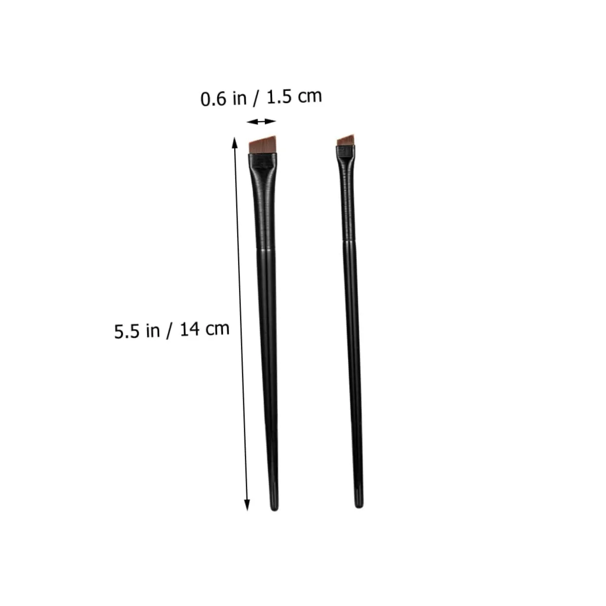 FRCOLOR 15sets Angled Eyeliner Eyebrow Brushes Ultra Thin Travel Makeup Tool Comfortable Handles Soft Bristles for Precise Eye Makeup Application Design for Easy Grooming