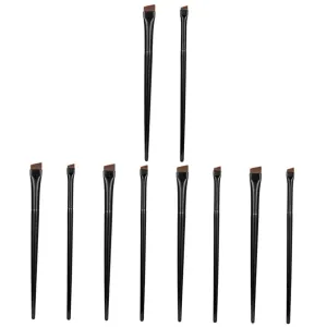 FRCOLOR 15sets Angled Eyeliner Eyebrow Brushes Ultra Thin Travel Makeup Tool Comfortable Handles Soft Bristles for Precise Eye Makeup Application Design for Easy Grooming