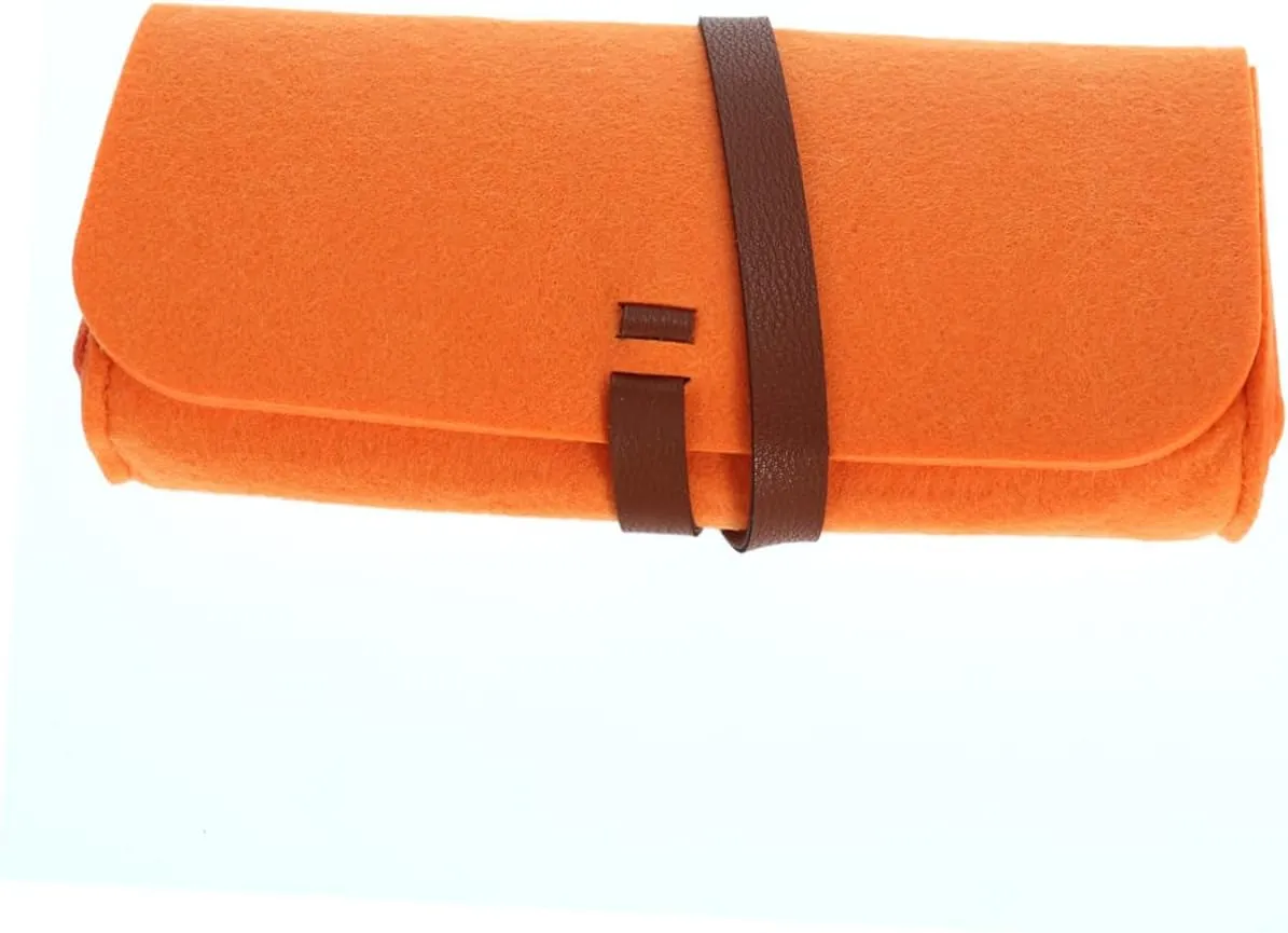 FRCOLOR Portable Dark Grey Felt Eyeglasses Case Multi Purpose Storage Bag for Glasses Sunglasses Pencils Pens