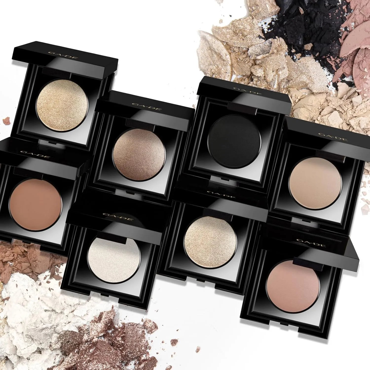 GA-DE Velveteen Metallic Eyeshadow Mono, 221 - Pearl Infused, Shimmer Eye Makeup - Silky-Soft, Densely Pigmented, Seamless Blend- 0.105 oz