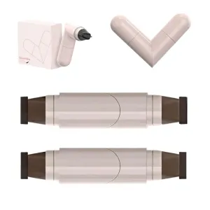 Gel Eyeliner Pencil Set, 2025 New Foldable Eyeliner Stamp for Perfect Wings, Waterproof Eyeliners Tool, Smudge Proof Eyeliners Pen for Beginners (2pcs Brown)