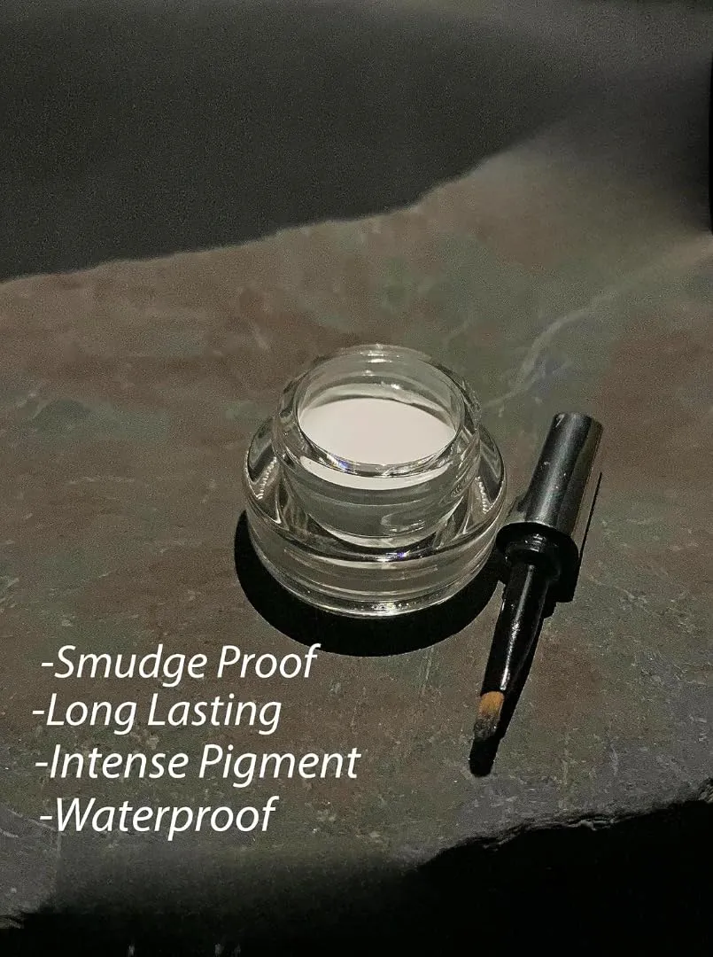 Gel Eyeliner, Smudge Proof, Water Proof, Long Lasting and Matte Finish Gel Eyeliner (White)