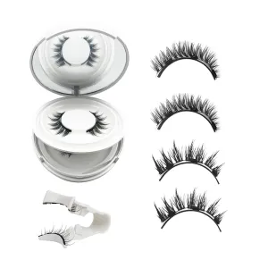Giani Magnetic Eyelashes with Applicator, Magnetic Eyelashes Natural Look,Reusable Magnet Lashes No Glue Needed Soft Lashes Kit(Simple Fuller)