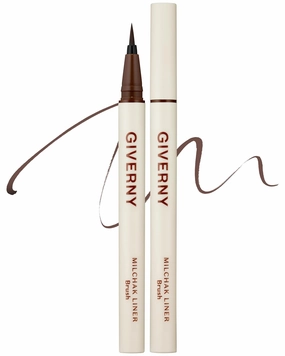 GIVERNY Milchak Waterproof Liquid Pen Eyeliner 1g (03 Brown) - With 0.07mm Fine Brush, Smudge Proof and Longwearing Eye Makeup with Highly Pigmented and Quick Drying Formula