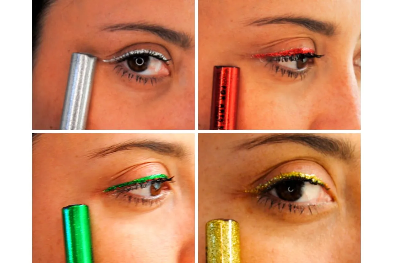 Glitter Eyeliner, Glitter Liquid Eyeliner, Christmas Makeup (Gold)