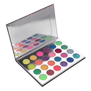 Glow Dark Eyeshadow Palette for Halloween Makeup Seamless Blending for Parties and for All Skill Levels