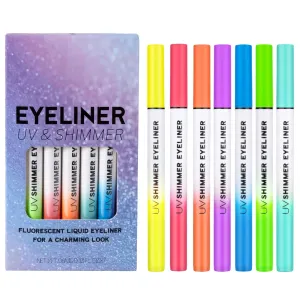 Glow In The Dark Eyeliners - Waterproof Pencil Eyeliners | High Pigmented Eyeshadow, 6 Pieces Long-Lasting High Pigmented Shining Gel Makeup Pen For Live Performance Party Dance Night Everyday