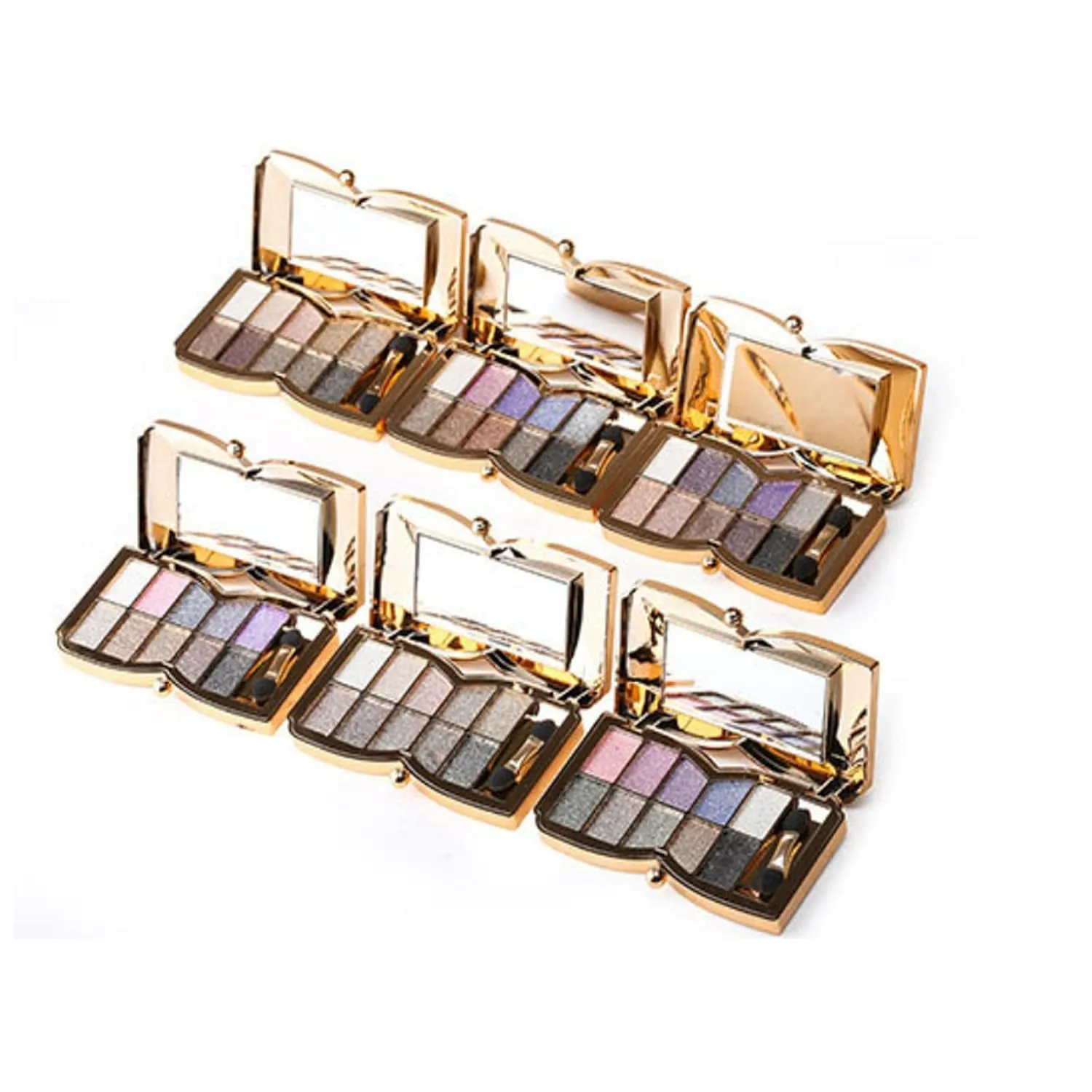 Gold Eye Shadow Eyeshadow Palette Shimmer - 10 Colors Sparkly Eyeshadow Glitter Highly Pigmented Long Lasting Waterproof Sweatproof Professional Nudes Warm Natural Neutral Smoky Cosmetic(#02)