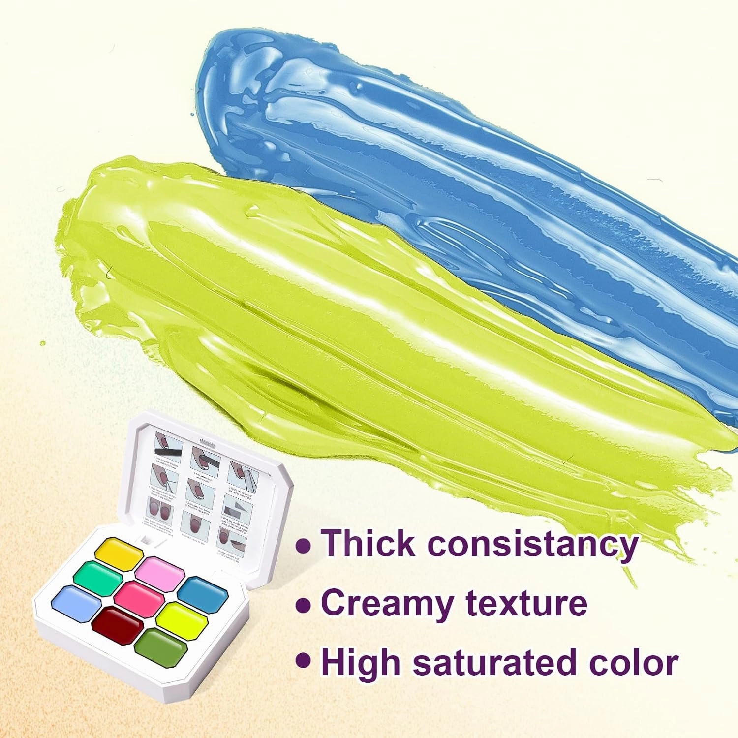 Gradient Painting Gel, 9 Colors Ombre Gel Nail Polish with Tweezers for Ombre Nails Aura Nails French Manicure Soak Off UV Long-lasting No-wipe Home Salon DIY Nail Art ChromaGlow
