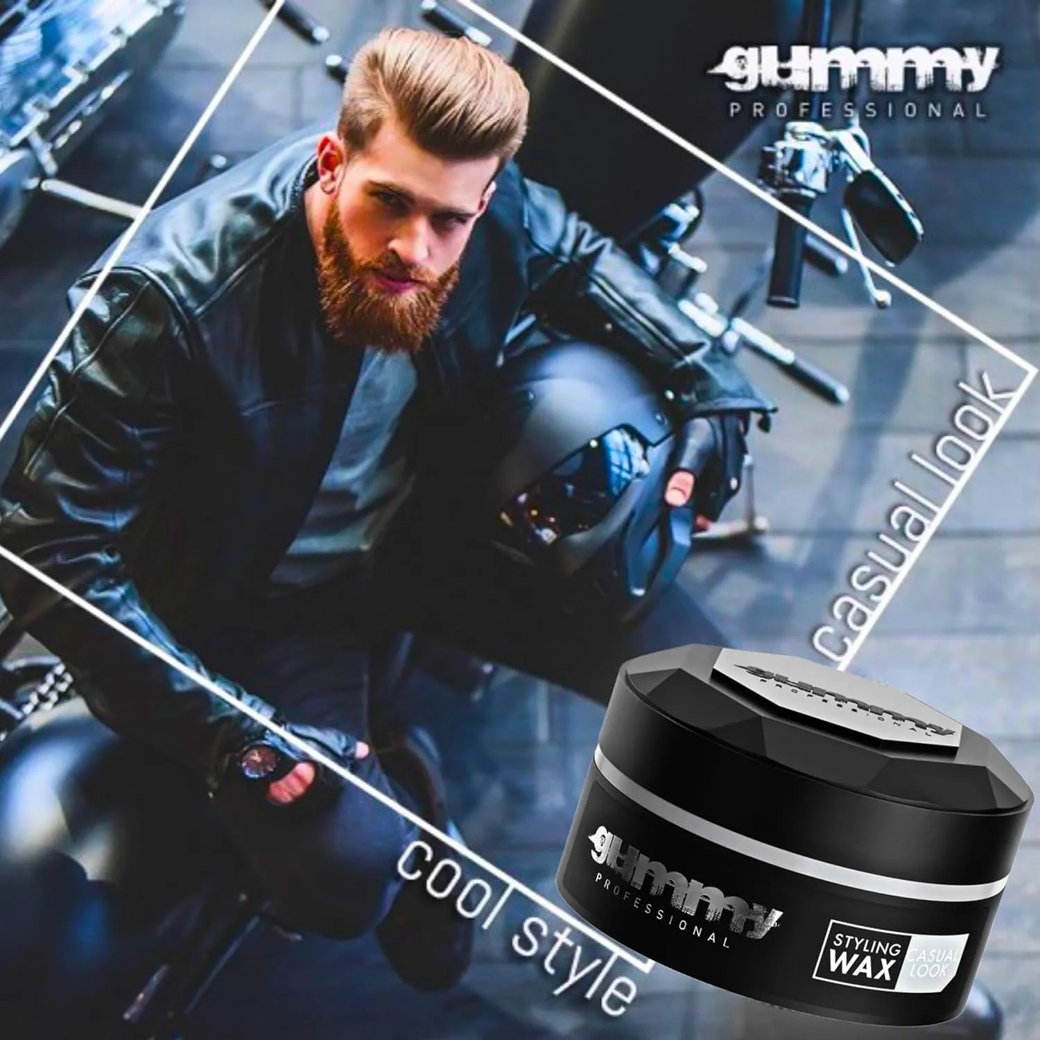 Gummy Casual Look Hair Styling Wax 5.07 fl.oz - Matte Look, 150 ml (Pack of 3)