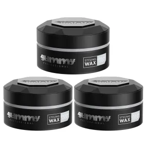 Gummy Casual Look Hair Styling Wax 5.07 fl.oz - Matte Look, 150 ml (Pack of 3)