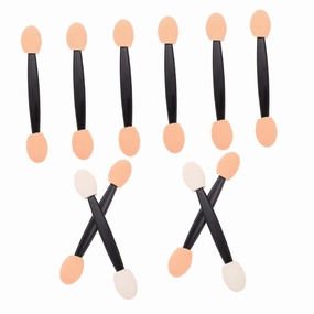 Hemoton 200pcs Double-end Eyeshadow Sponge Applicators Makeup Tool for Eyeliner Eyelash and Eyebrow Comfortable Brush for and Events