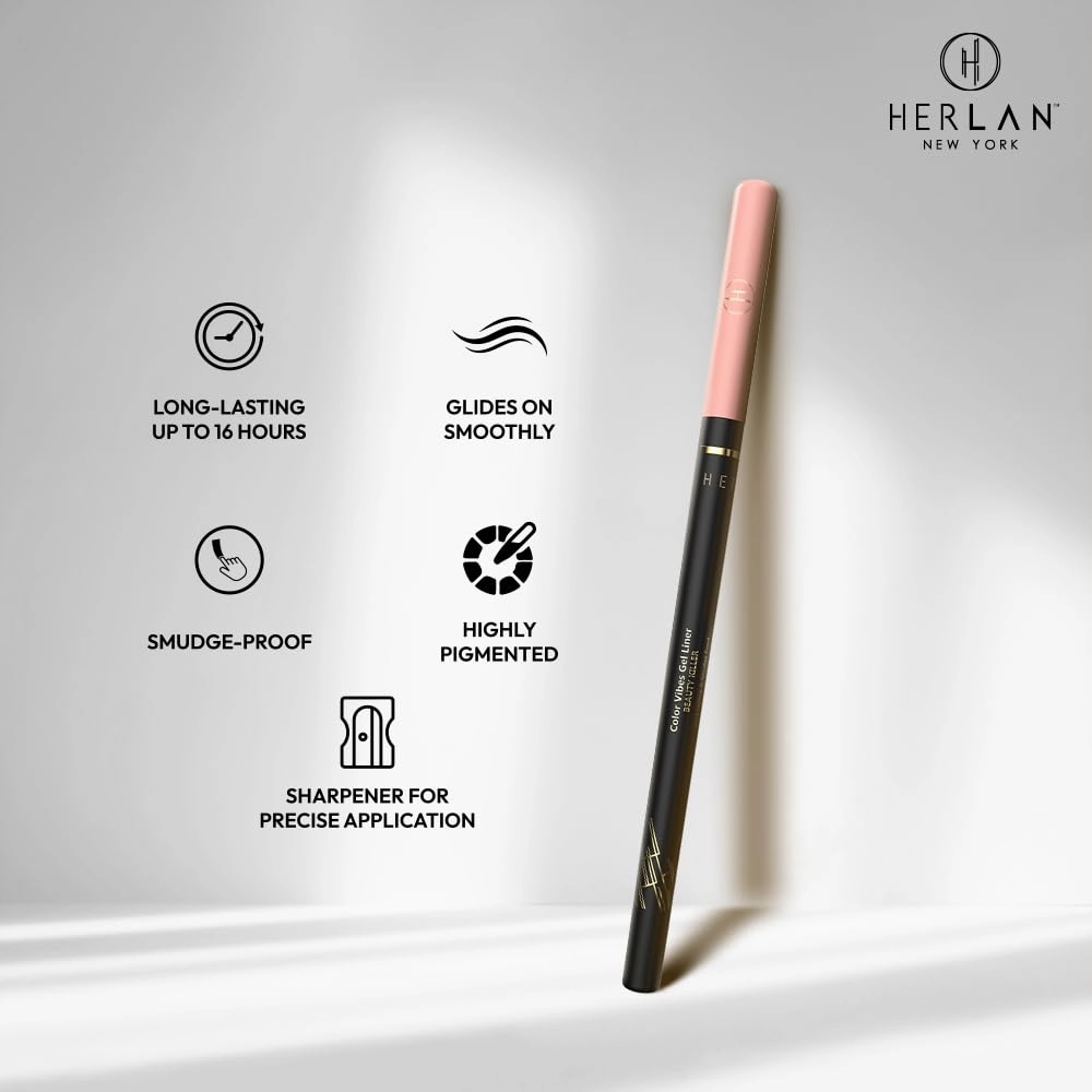 Herlan Color Vibes Gel Eyeliner Beauty Killer (Baby Pink)