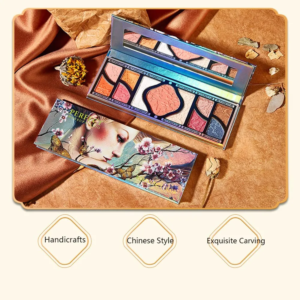 Highly Pigmented Eyeshadow Palette , 11 Colors Matte Shimmer Glitter Metallic Eyeshadow Palette Blendable Waterproof Long Lasting Natural Colors Make Up Eye Shadows Cosmetics Gift Kit-Great for Travel (LILY)