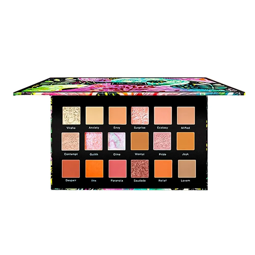 Highly Pigmented Eyeshadow Palette , 18 Colors Matte Shimmer Glitter Metallic Eyeshadow Palette Water proof Blendable Long Lasting Natural Colors Make Up Eyeshadow Cosmetics Gift Kit-Great for Travel