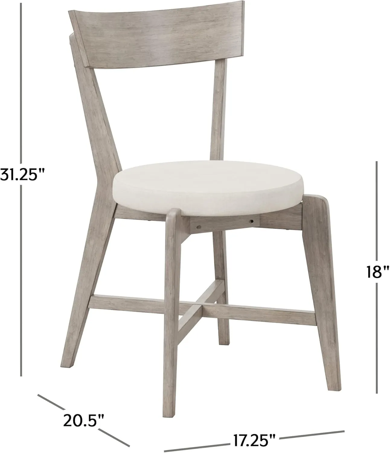Hillsdale Furniture Hillsdale Mayson, Set of 2 Dining Chair Gray