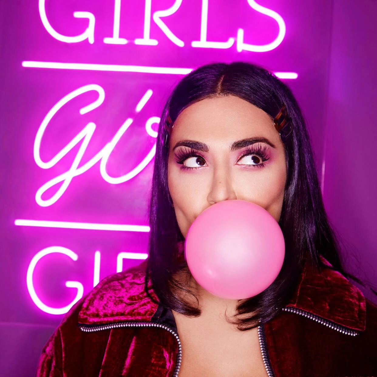 Huda Beauty Matte & Metal Eyeshadows-Silk Bomber & Bubblegum