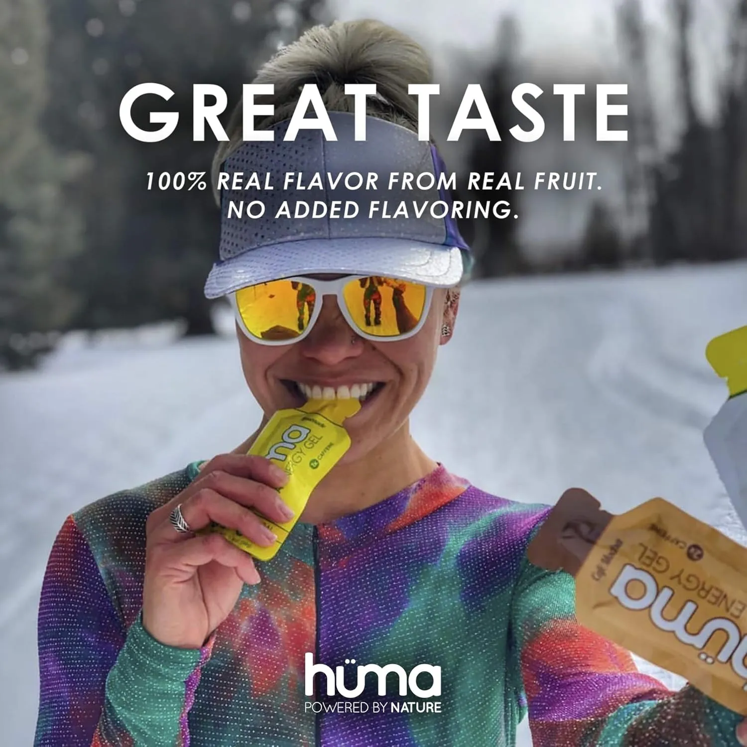 Huma Chia Energy Gel, Lemonade, 12 Gels, 1x Caffeine - Premier Sports Nutrition for Endurance Exercise