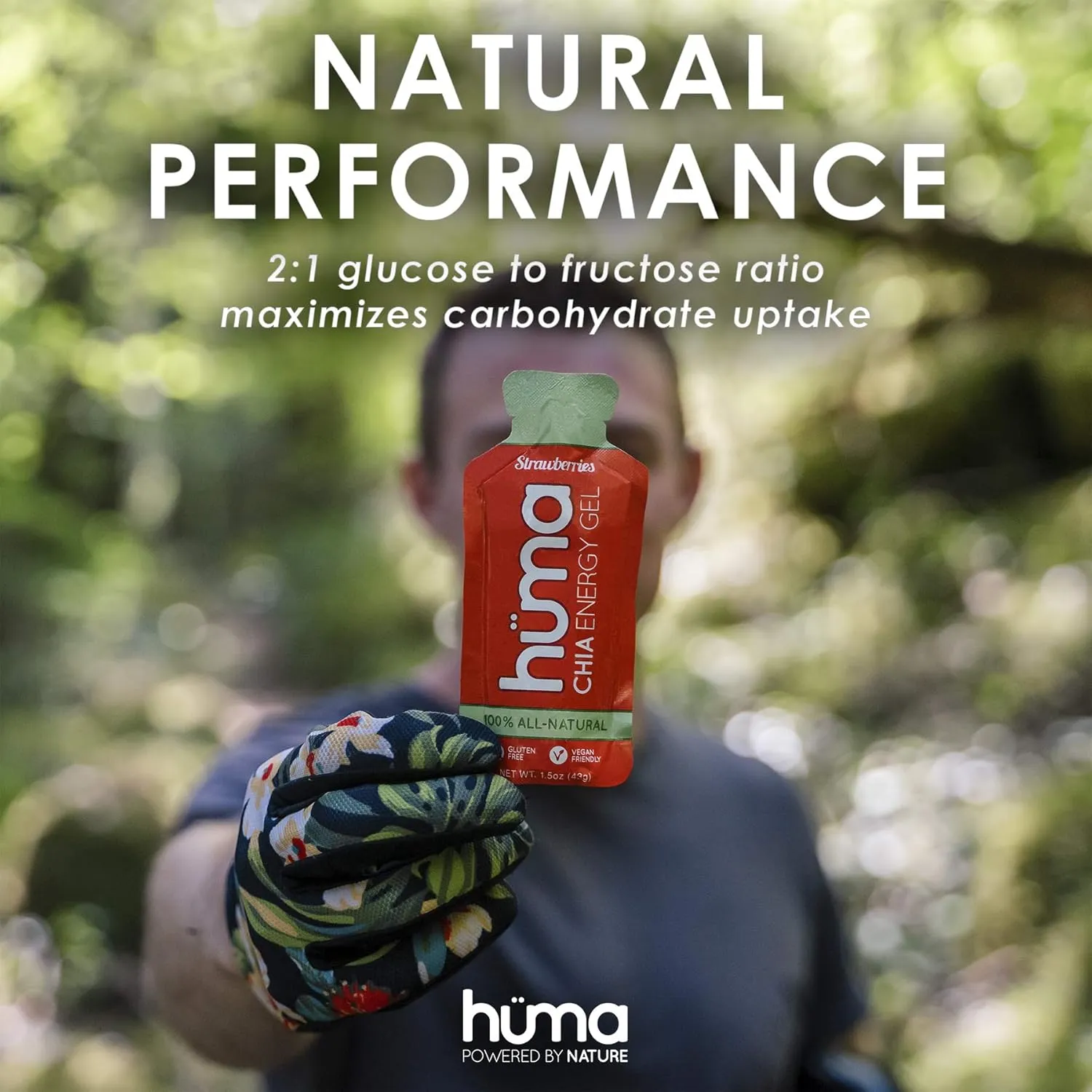 Huma Chia Energy Gel, Lemonade, 12 Gels, 1x Caffeine - Premier Sports Nutrition for Endurance Exercise